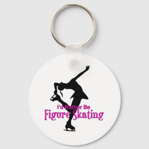 "I'd Rather Be Figure Skating" Keychain