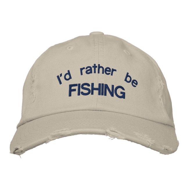 I'd Rather be Fishing Adjustable Cap (Front)