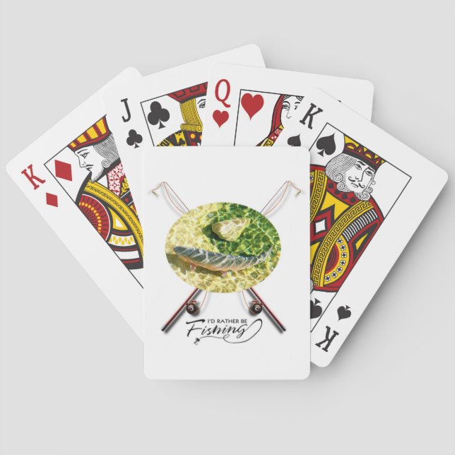 I'd Rather be Fishing Bicycle Playing Cards (Back)