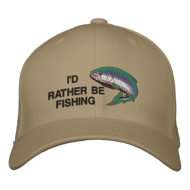 I'D RATHER BE FISHING Cap (Front)