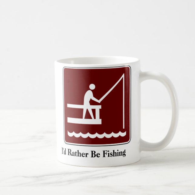 I'd Rather Be Fishing Coffee Mug (2) (Right)
