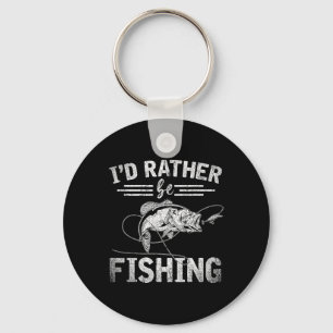 Id Rather Be Fishing Funny Fisherman Gift Hob Keychain