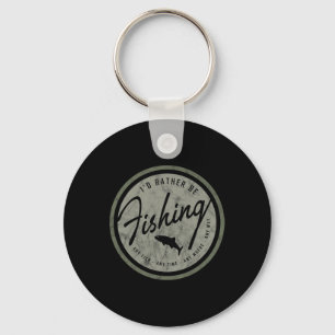 I'd Rather Be Fishing! Retro Keychain