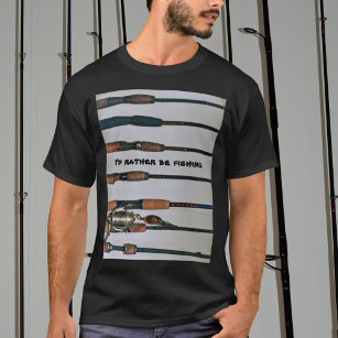 I'd Rather be Fishing Rods and Reel Photographic T-Shirt