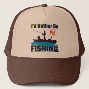 I'D RATHER BE FISHING TRUCKER HAT