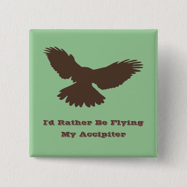 I'd Rather be Flying 2 Inch Square Button (Front)