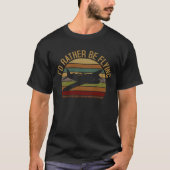 I'd Rather Be Flying Aviation Airplane Pilot T-Shirt (Front)