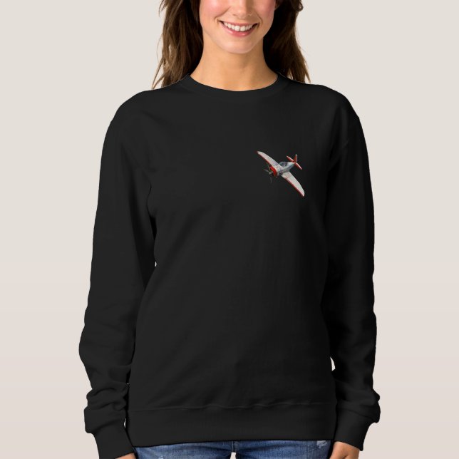 I'd Rather Be Flying Funny Airplane Pilot (2-Sided Sweatshirt (Front)