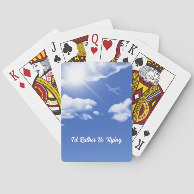 "I'd Rather Be Flying" Plane Classic Playing Cards (Back)