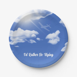 "I'd Rather Be Flying" Plane Party Paper Plates