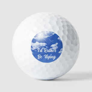 "I'd Rather Be Flying" Sky Plane Golf Balls