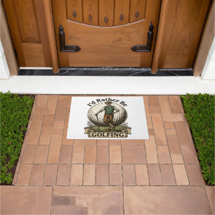 Id Rather Be Golfing  Doormat