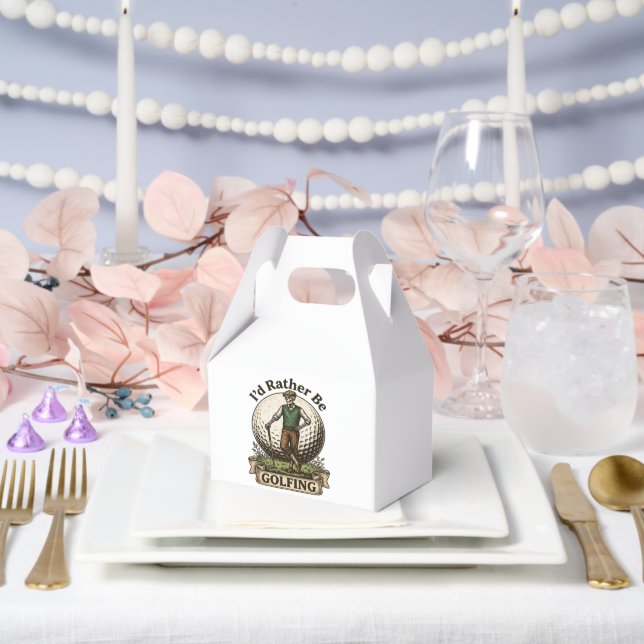 Id Rather Be Golfing  Favor Box (Wedding)