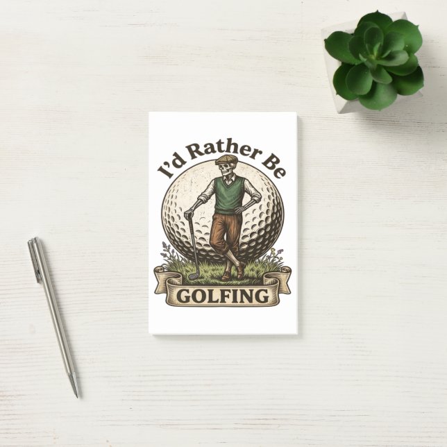Id Rather Be Golfing  Post-it Notes (Office)