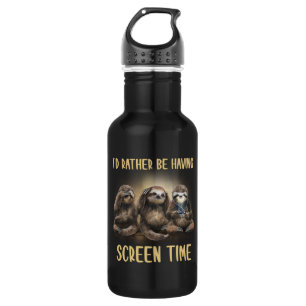 I'd Rather Be Having Screen Time Funny Sloth Lover 532 Ml Water Bottle