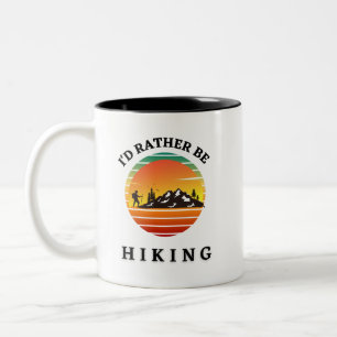 I'D RATHER BE HIKING IN MONTANA Two-Tone COFFEE MUG