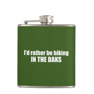 I'd Rather Be Hiking In The Adirondacks Hip Flask