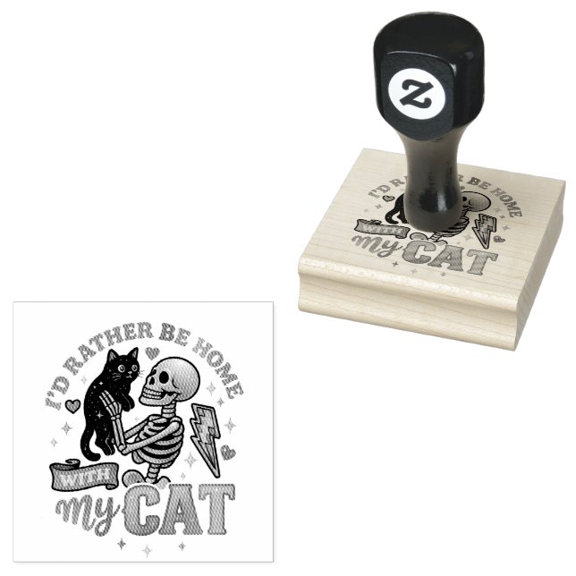 I'd Rather Be Home.... Rubber Stamp (Stamped)