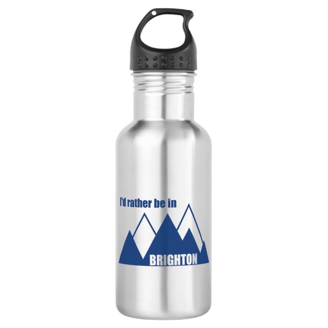 I'd Rather Be In Brighton Utah Mountain 532 Ml Water Bottle (Front)