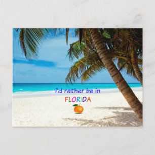 I'd Rather be in Florida Postcard