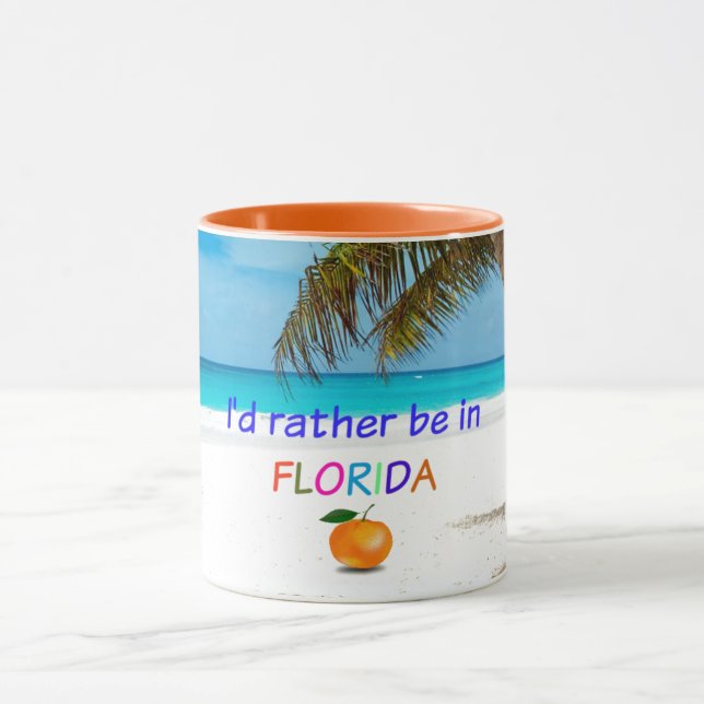 I'd Rather Be in Florida Two-Tone Coffee Mug (Center)