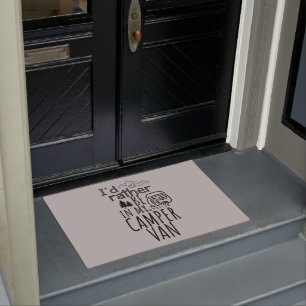 I'd Rather Be In My Camper Van Door Mat