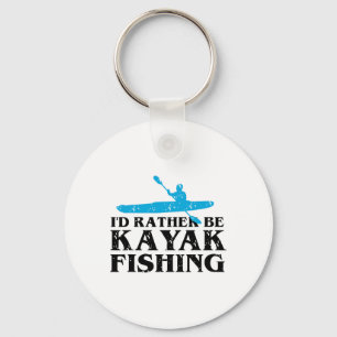 I'd Rather Be Kayak Fishing Cute Love To Kayak Gif Keychain