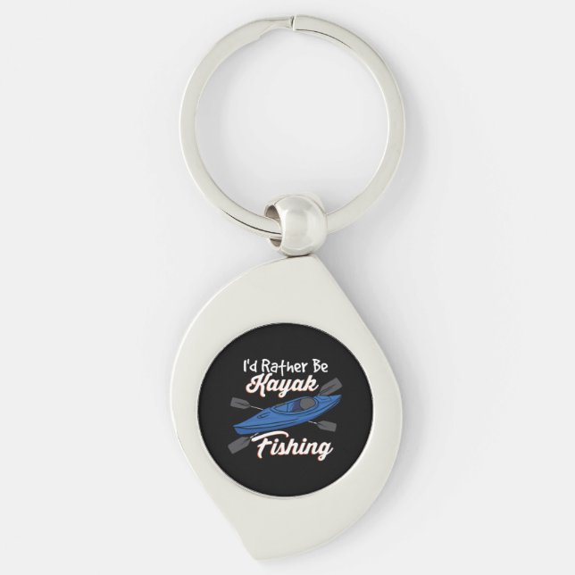 I'd Rather Be Kayak Fishing Keychain (Front)
