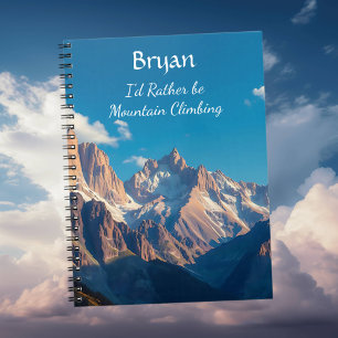 I'd Rather be Mountain Climbing Personalized Notebook