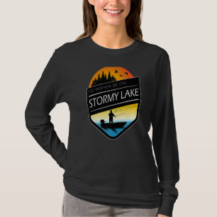 I'd Rather Be On Stormy Lake Wisconsin Fishing T-Shirt