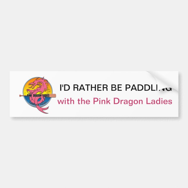 I'd Rather Be Paddling Bumper Sticker (Front)