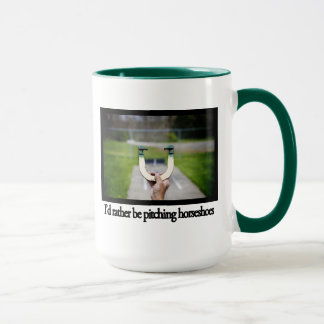 I'd rather be pitching horseshoes mug
