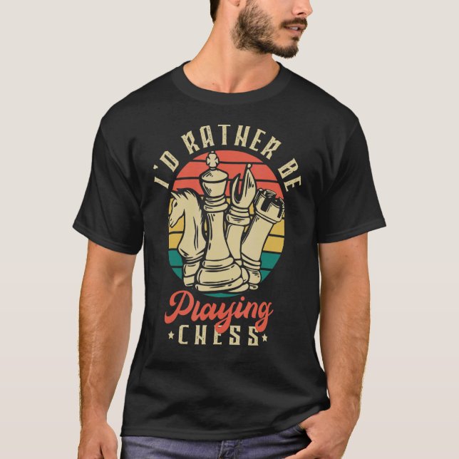 I'd Rather Be Playing Chess Player Board Game Gran T-Shirt (Front)