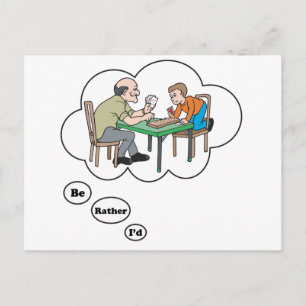 I'd rather be playing Cribbage Postcard