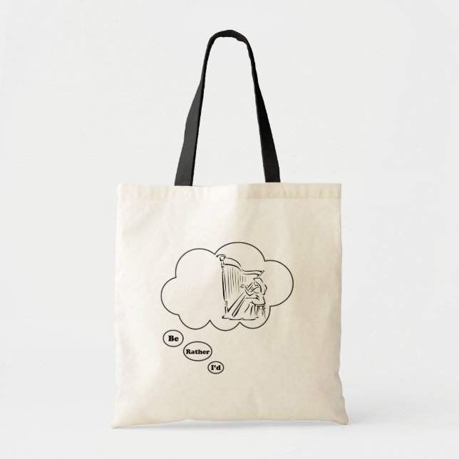 i'd rather be playing Harp 3 Tote Bag (Front)