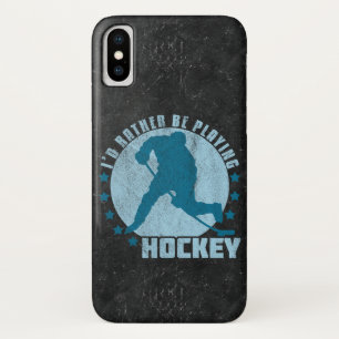 I'd Rather Be Playing Hockey iPhone X Case