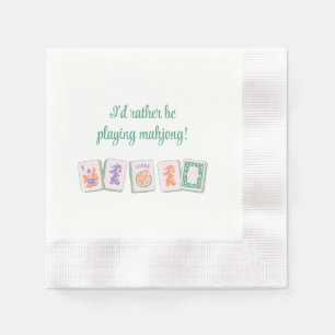 I'd Rather Be Playing Mahjong Napkins