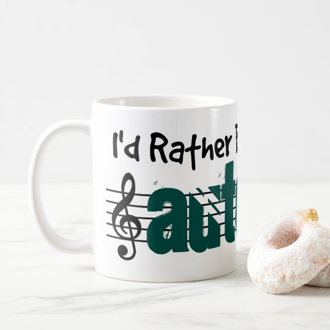 I'd Rather Be Playing My Autoharp Coffee Mug (With Donut)