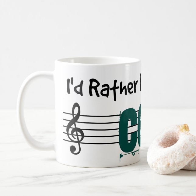 I'd Rather Be Playing My Cello Coffee Mug (With Donut)