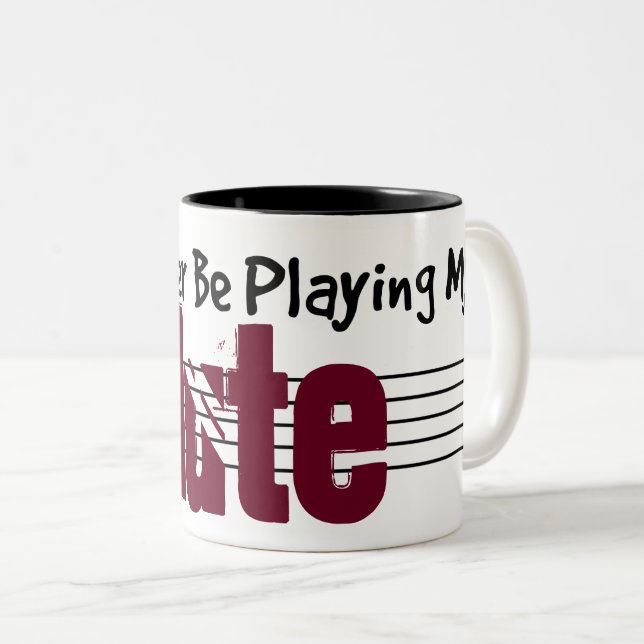 I'd Rather Be Playing My Lute Two-Tone Coffee Mug (Front Right)