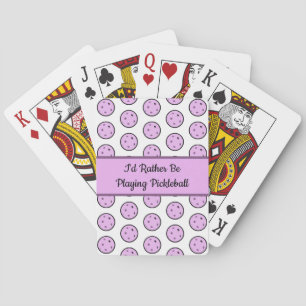 I'd Rather Be Playing Pickleball Lilac Pickleballs Cards