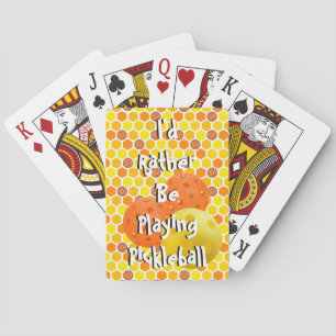 I'd Rather be Playing Pickleball, Orange, Yellow Cards