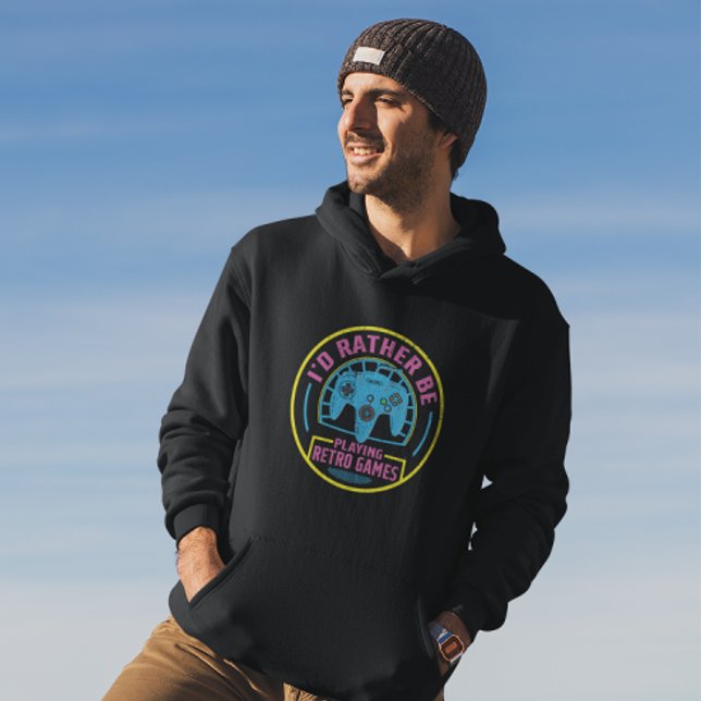 I'd Rather Be Playing Retro Games - Gamer Hoodie (Creator Uploaded)