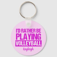 I'd Rather Be Playing Volleyball Pink