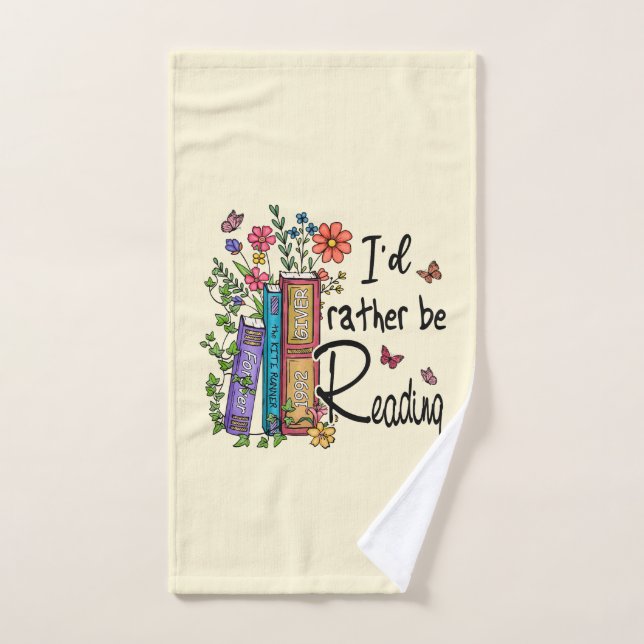 I'd Rather Be Reading Bath Towel Set (Hand Towel)