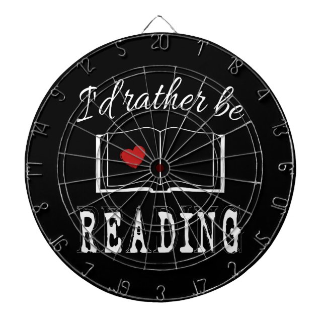 I'd rather be reading dartboard (Front)