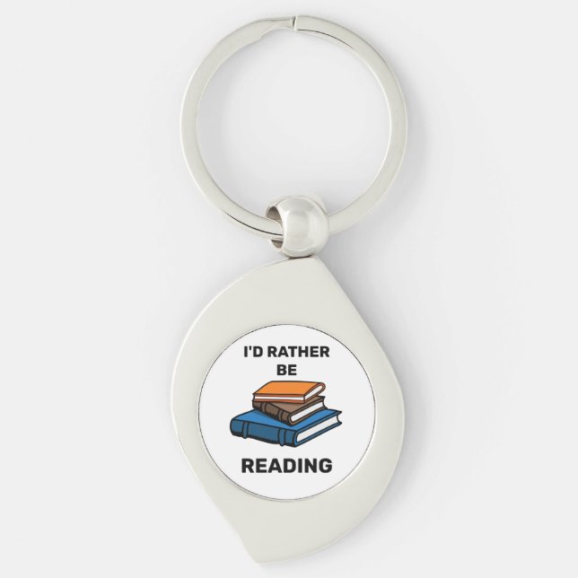 I'd Rather Be Reading Keychain (Front)