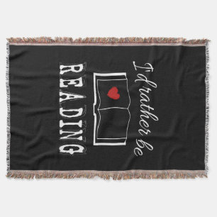 I'd rather be reading throw blanket