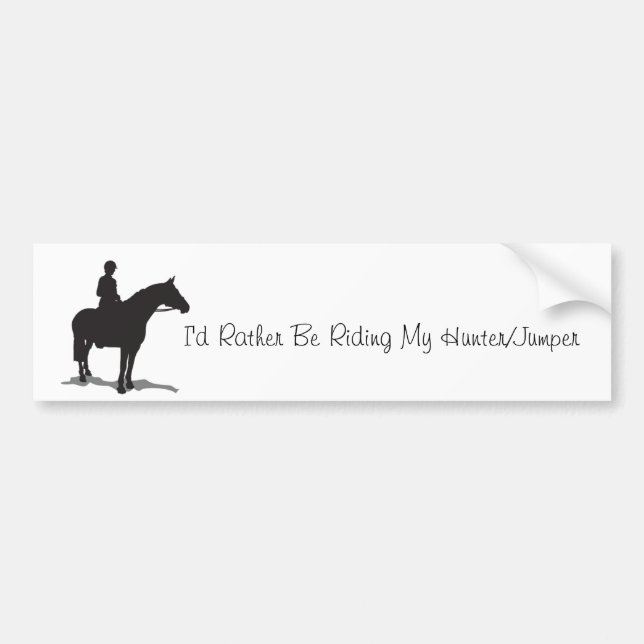 I'd Rather Be Riding Bumper Sticker(Hunter/Jumper) Sticker (Front)