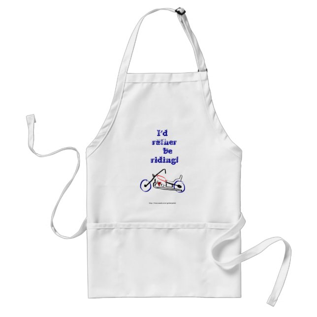 I'd rather be riding Dad motorbike for father Standard Apron (Front)